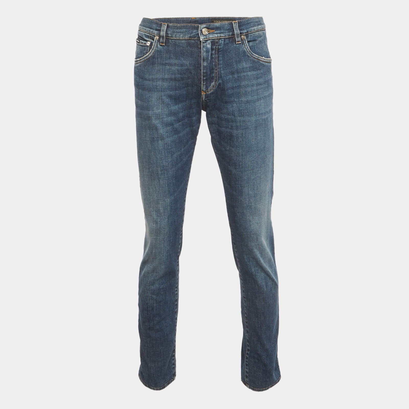 Dolce Gabbana Blue Faded Denim Slim Fit Jeans LWaist 34