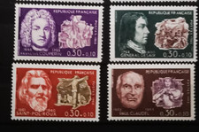 TIMBRE FRANCE 1968 N°1550 a 1553 CÉLÉBRITÉS série de 4 valeurs neuf *
