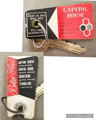 #ad #ad Capitol House P.O. Box 1071 Baton Rouge Louisiana Hotel Room Key #336 Fob $39.95