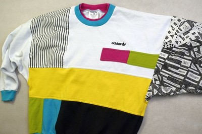 Adidas Pullover Vintage Sweater Shirt Jumper Pulli Bunt Funky 90er Damen 40 M