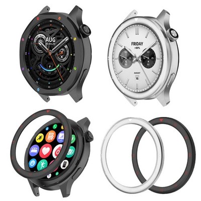 Edelstahl Lünette für Xiaomi Watch S4/S3 eSIM Metall Kreis Ersatzteile Case FCS