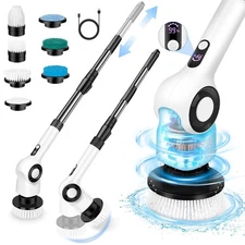 Electric Spin Scrubber Cordless Power Shower with 7 Brush 3 Speeds Adjustable