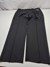 VTG Lauren Ralph Lauren Dress Pants Mens 46x37 Black Wool Pleated Unhemmed NWT