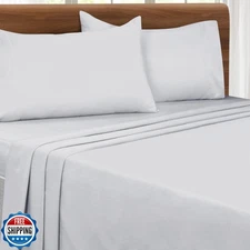 MALLONI HOME King Sheet Set - Double Brushed Microfiber Bedding Set, King Siz