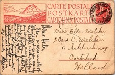 GOLDPATH: Switzerland postal card 1923 to Netherlands CV903_P23