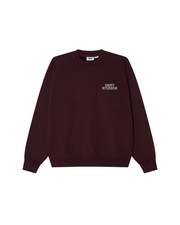 OBEY - Felpa invernale girocollo  - STUDIO FADED Crew - Winetasting Faded Wash
