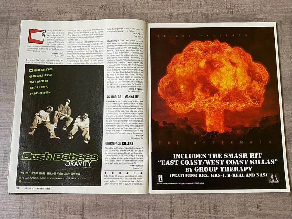 2Pac Tupac Shakur Memorial The Source Hiphop Magazine  NOVEMBER 1996 - No. 8  - Image 4 of 4