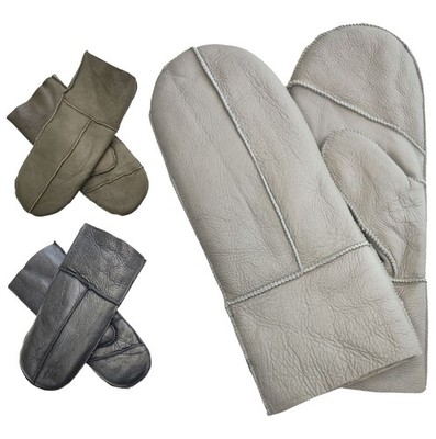 Infinity Leather Womens Genuine Real Sheepskin Mittens Warm Gloves