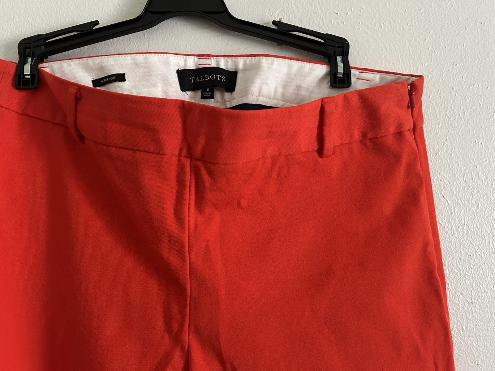 Talbots Red Women's Flat Front Solid Regular Pant… - image 3