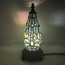 Small Tiffany Lamp Stained Glass Table Lamp 5.5X11 Inch Christmas Tree Lighth...