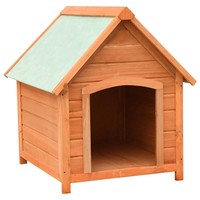 Vidaxl HundehüTte Kiefernholz & Tannenholz Massiv 72X85X82 Cm Neu