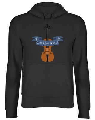Hast du Bogenfähigkeiten? Lustiger Hoodie Geigenspieler Musik Liebe Herren Damen Kapuzenoberteil