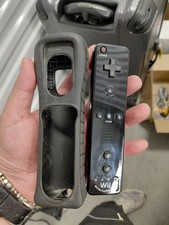 Nintendo Wii Remote Wiimote Black MotionPlus Inside OEM Tested Works Genuine