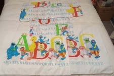 Vintage 1980s Sesame Street Bedding Letters Twin 2 Top Sheets 2 Pillowcases 1