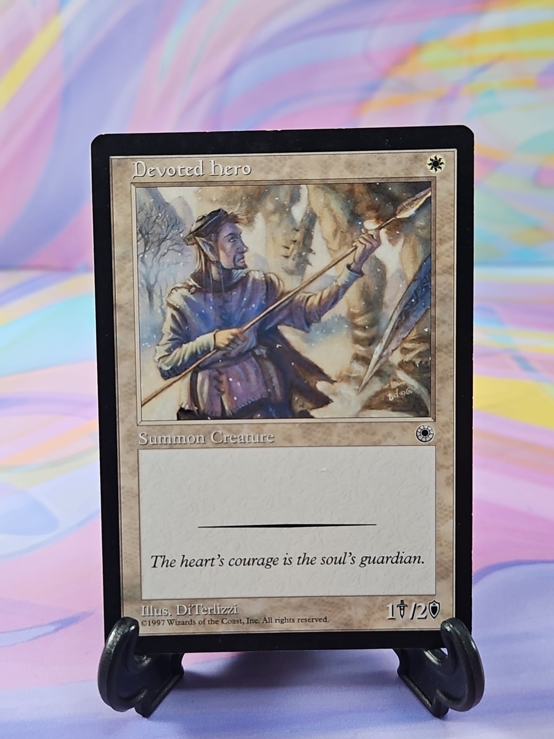 Magic the Gathering MTG Portal 1997 Card | Devoted Hero
