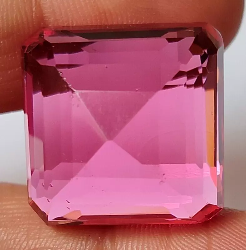 AAA+ Square Cut Large Pink Tourmaline 86 Ct. Loose Gemstone for Ring & Pendant - Image 4 of 4
