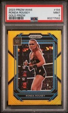 2023-24 Panini Prizm WWE #194 Ronda Rousey Gold Prizm #1/10 PSA 9 MINT
