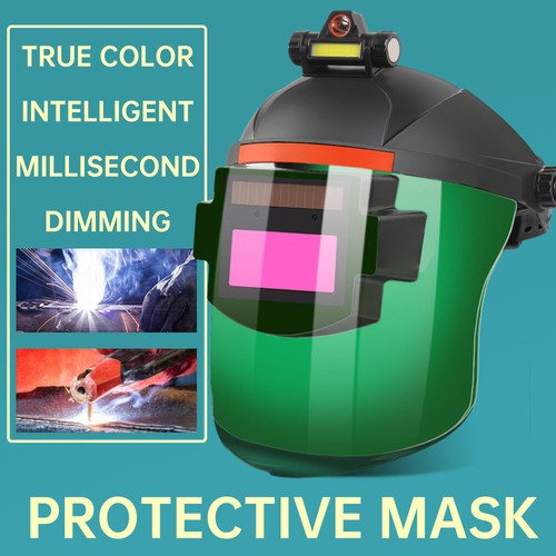 Large View Welding Helmet Auto-Darkening Tig Arc Mig Protect Mask w/ Headlight - Picture 33 of 47