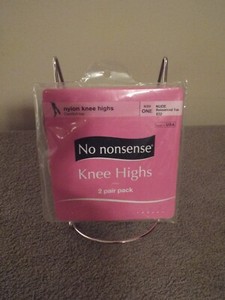 No nonsense Knee Highs 2 pair pack One size Nude