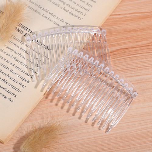 Side Combs Hair Clips Transparent Plastic Travel Decorative Diy Veil - Picture 8 of 12