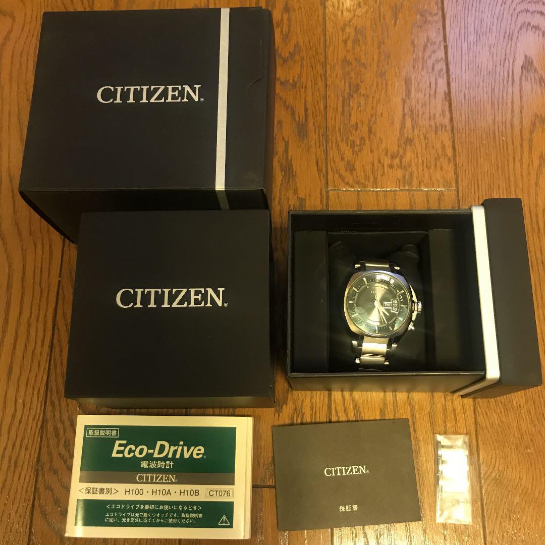 Citizen Attesa ATD53-3001 Eco-Drive Day Date Titanium Quartz Mens 