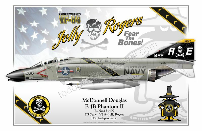 F-4B Phantom II US Navy - VF-84 Jolly Rogers - Airplane