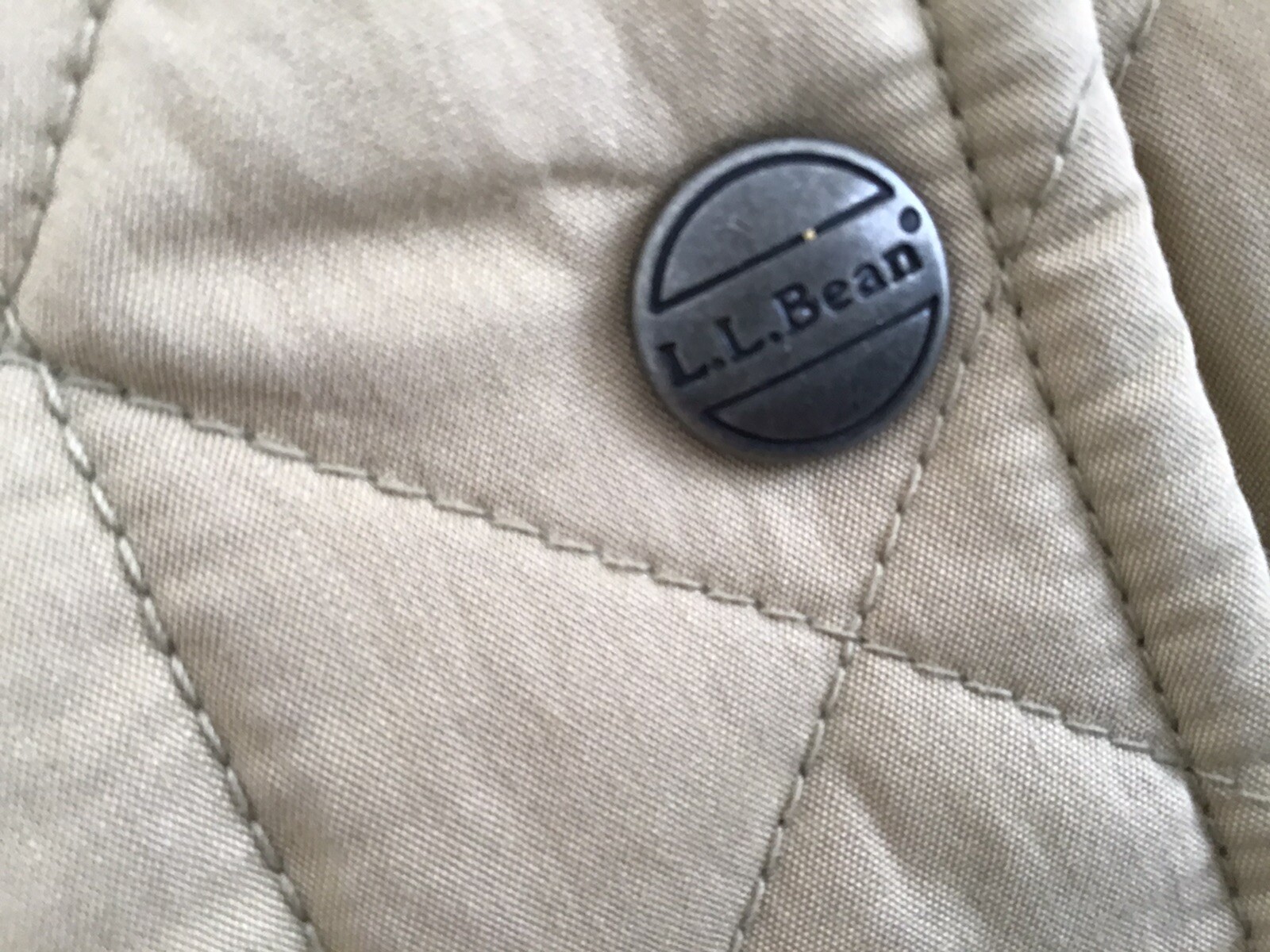 VTG LL Bean Womens Equestrian Vest Quilted Corduroy Snaps Beige Brown