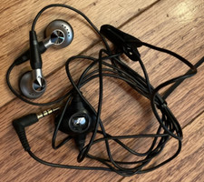 Jogging Running Earbud's Headphone Music Gym Sports with Clip Black Silver