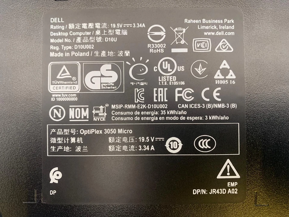 Dell OptiPlex 3050 Mini i5-7500T 2.7GHz, 8GB RAM, NO SSD W/PSU (OFFERS WELCOME)  - Image 3 of 3