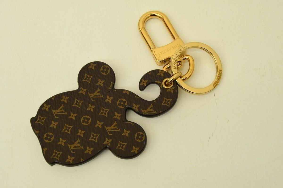 Authentic Louis Vuitton Mouse Monogram Keychain Leather GP