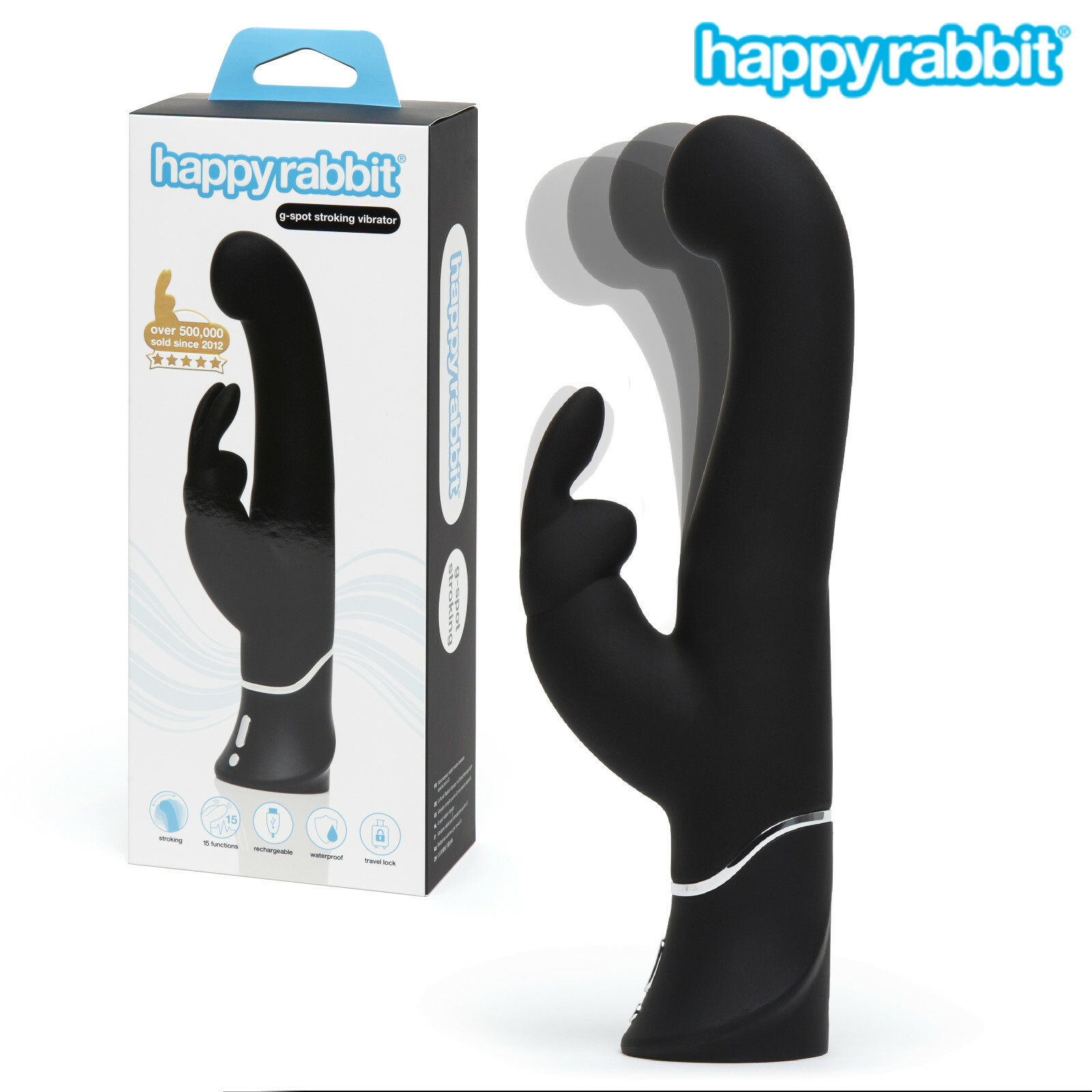 Happy Rabbit G-Spot Stroker Rabbit Vibrator Vibratore Martellamento Oscillante