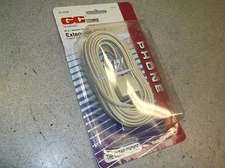 NEW GC Electronics 30-9508 25' Modular Duplex Extension Cord, Ivory