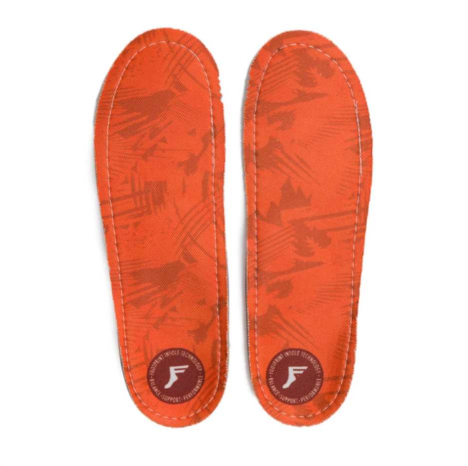 Footprint Kingfoam Orthotic Arch support Insoles High Pro 5mm Orange Camo