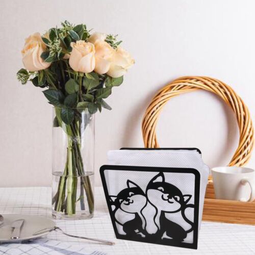 Iron Napkin Holder Cute Cat Paper Towel Organizer for Restaurant Home Kitchen... - Picture 2 of 5