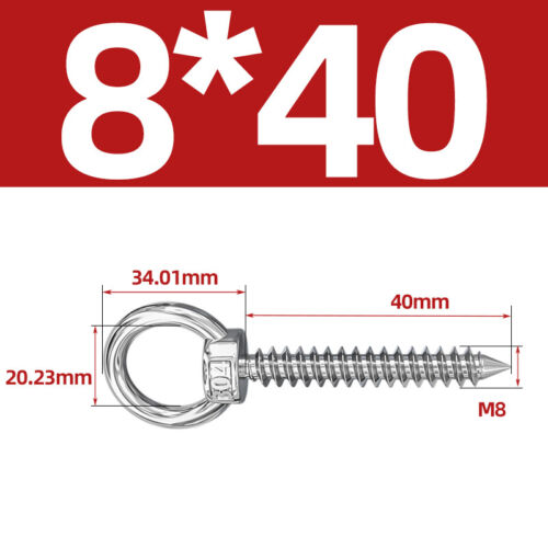 Hebeösenschraube A2 304 Edelstahl Holzschraube Marinequalität M4 bis M12 - Bild 28 von 51