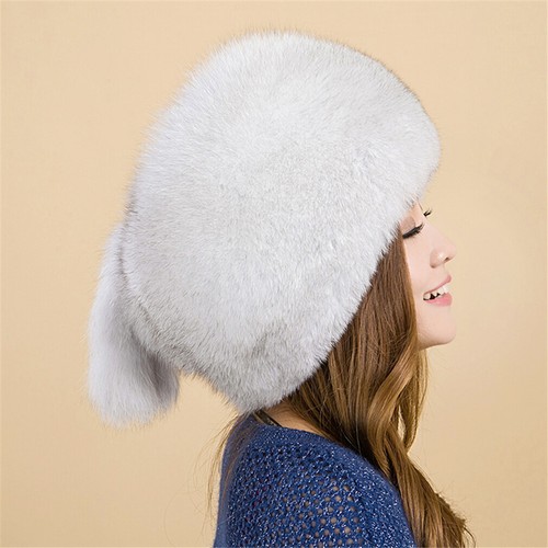 100% Real Fox Fur Hat Thicken Winter Warm Ushanka Fashion Ethnic Style Women - 第 7/12 張圖片
