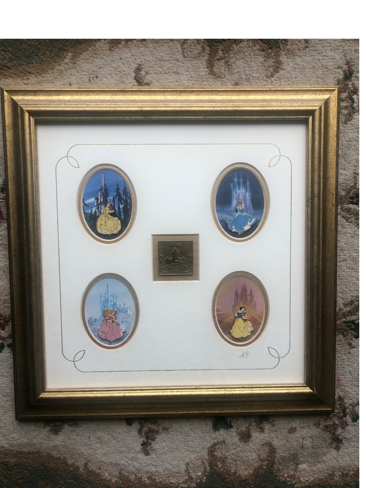 dISNEY Princess Framed Pin Set  -  rare find beautiful new w/tag 