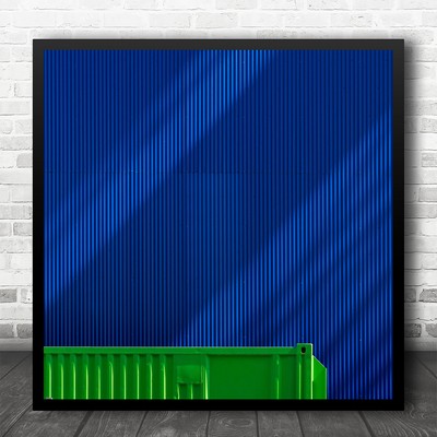 Architektur Abstrakt Grün Blau Schlicht Minimalismus Minimalistischer Quadratischer Druck