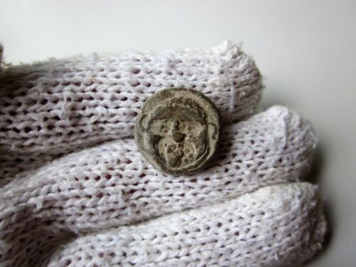 very rare ancient Roman relief lead seal - GORGONA. - Picture 1 of 8