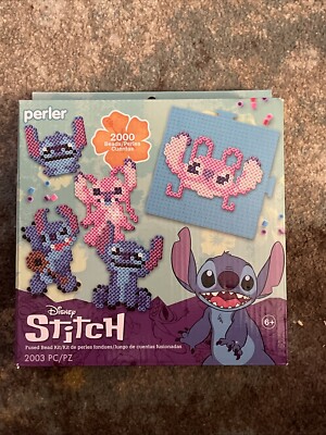 Perler Disney Stitch Fused Bead Kit 2000 Beads, Pegboard,Ironing Paper Brand New