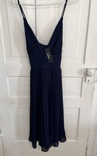 LULUS Size LARGE Heavenly Hues Navy blue Maxi Dress*Gorgeous Style NWT