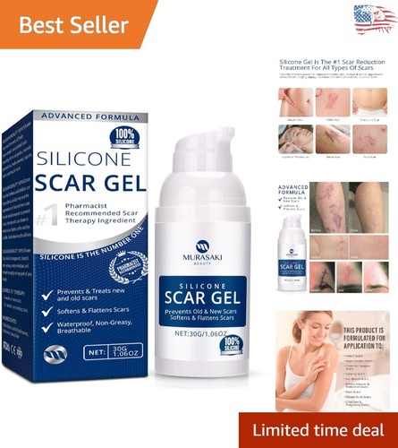 Clinically-Tested Scar Gel for C-Section, Surgery, and Acne Scars - 1.06oz30g