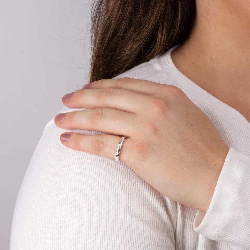 Anillo de piedras preciosas Starburst de plata de ley 925 con sello K - S hecho en Gran Bretaña Foto 3 de 3