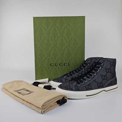 ☆美品☆ GUCCI Tennis 1977 スニーカー ブラック メンズ Gucci Men's 1977 Tennis Sneakers Black Size 37 | With Dust