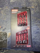 ICON Professional Stubby SAE Ratcheting Combination Wrench Set, 7 Piece 