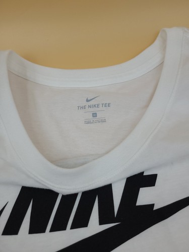 Nike Übergröße Baumwolle weiß RIESIGES Logo T-Shirt weiß 1X Frau Neu ohne Etikett - Bild 3 von 4