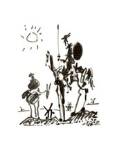 DON QUIXOTE - Pablo Picasso 60x80 Kunstdruck Poster Plakat Bild 