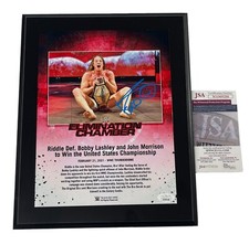 Matt Riddle Signed WWE Elimination Chamber 10.5x13 Official Plaque JSA COA