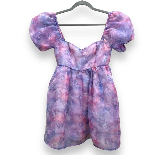 DOLLS KILL Kleid Damen klein transparent Organza Babydoll Puffärmel Fee romantisch - Bild 1 von 13