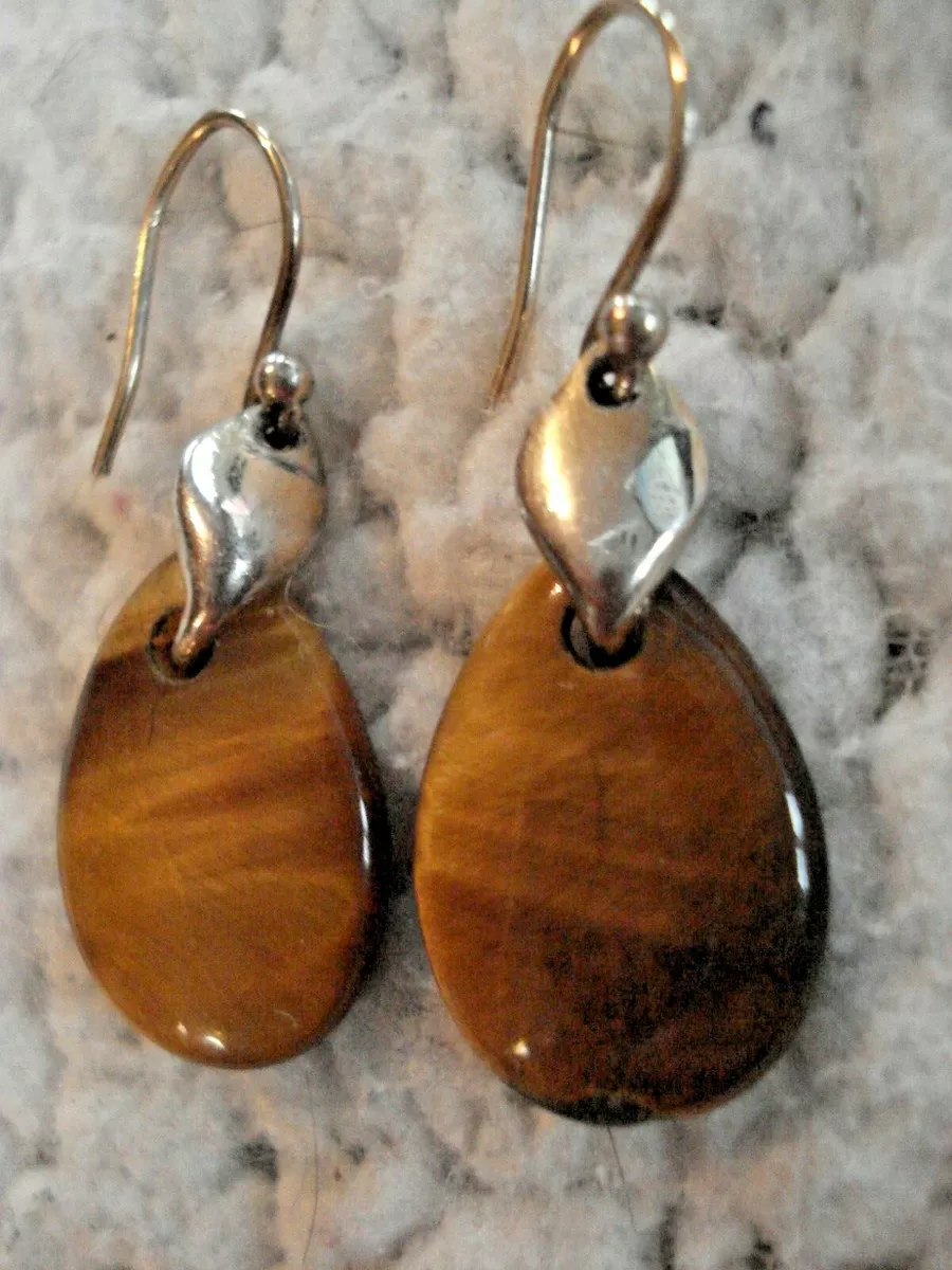 Vintage tiger deals eye earrings
